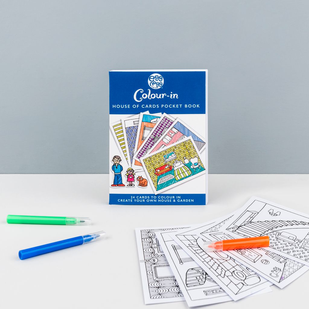 Colour-in Card Book - House of Cards